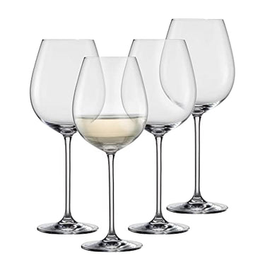 Schott Zwiesel Allround Weinglas Vinos (4er-Set), anmutige Weingläser für Rot- und Weißwein, spülmaschinenfeste Tritan-Kristallgläser, Made in Germany (Art.-Nr. 130011) im Sale